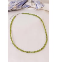 Peridot Taşı (Zebercet) Kolye ( 925 Ayar Gümüş Aparatlı ) (Yeşil)