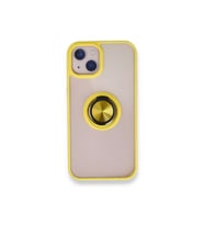 Çınarcık Dev iPhone 13 Kılıf Montreal Yüzüklü Silikon Kapak - Kırmızı