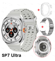 Spiface Sp7 Ultra Amoled Ekran Akıllı Saat Uzun Pil Ömürlü (Gümüş Gri)