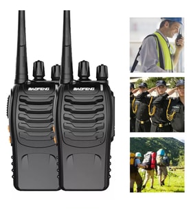 2'Lİ BAOFENG BF-999S BAOFENG 5W VOX UHF/VHF CTCSS/DCS  2'li El Telsizi Siyah BF-888S BAOFENG