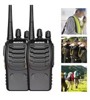 2'Lİ BAOFENG BF-999S BAOFENG 5W VOX UHF/VHF CTCSS/DCS  2'li El Telsizi Siyah BF-888S BAOFENG
