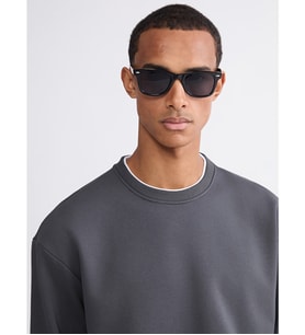 LCW Vision Antrasit Bisiklet Yaka Erkek Kalın Sweatshirt
