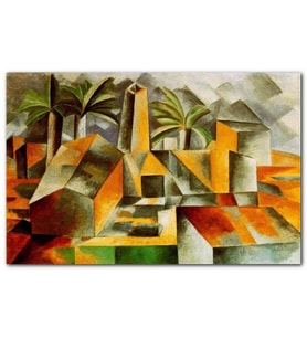 Cakatablo Factory at Horto de Ebro 1909 by Pablo Picasso MDF Tablo