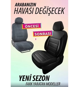 Galaxy RENAULT MEGANE - 1 CABRIO SEDAN 1998-2003  Uyumlu Safir Serisi Oto Koltuk Kılıfı (Siyah)