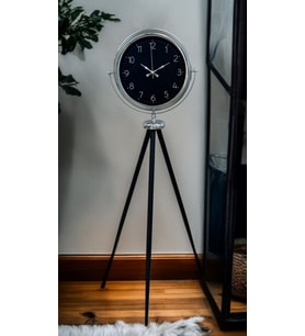 Krom Zarif Tripod Ayaklı Saat (Standart)