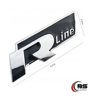 R-Line Yapıştırmalı Logo Paslanmaz Krom Kaplama Metal Arma