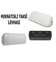 Taksi Levhası Işıklı Mıknatıslı Yazısız Beyaz