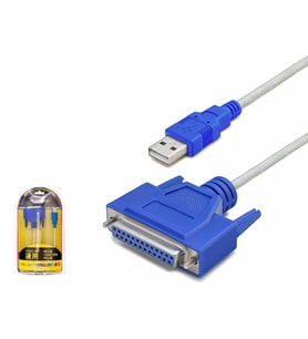 Hadron HDX7531 USB to Parallel LPT Yazıcı Çevirici Kablo 1.3m - Gümüş