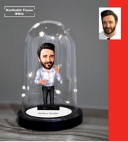 KİŞİYE ÖZEL ERKEK PATRON  TASARIMLI IŞIKLI KARİKATÜR FANUS BİBLO FN106