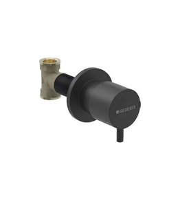 GEBERIT ANKASTRE TAHARET VANASI SET STOP VALF YUVARLAK MAT SİYAH 616.004.14.1
