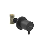 GEBERIT ANKASTRE TAHARET VANASI SET STOP VALF YUVARLAK MAT SİYAH 616.004.14.1