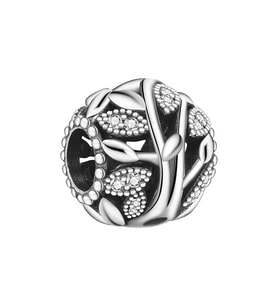 Nur Silver Ağaç Yuvarlak Gümüş Charm NUR-BL09989