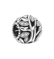 Nur Silver Ağaç Yuvarlak Gümüş Charm NUR-BL09989