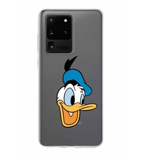 Samsung Galaxy S20 Ultra Kapak Donald Duck Tasarımlı Şeffaf Silikon Kılıf