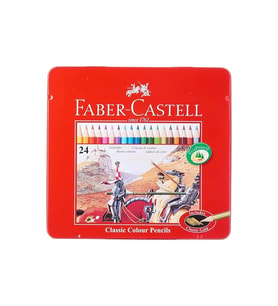 Faber Castell Kuru Boya Kalemi 24 Renk Metal Kutu