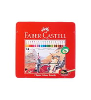 Faber Castell Kuru Boya Kalemi 24 Renk Metal Kutu