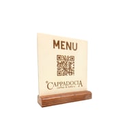 QR Menü Kaideli 10x10cm Geniş Firma Logolu