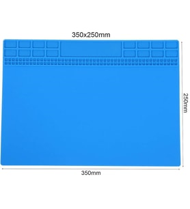 Silikon Çalışma Tamir Pedi 504 350x250 MM Isıya Dayanıklı Manyetikli