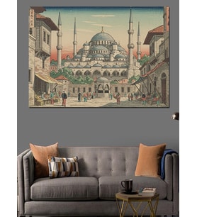 Geometrik Beta Balıkları Dekoratif Kanvas - Mdf Ahşap Tablo