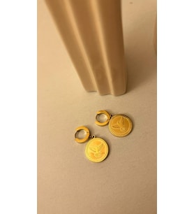 Kashpanya çelik gold küpe