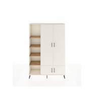 Arges Dolap 6 Raflı 4 Kapaklı Tek Askılı 132x30x195 Aytaşı-Aytaşı/Çam