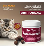 Glutensiz Anti-Hairball  Tüy Yumağı Önleyici, Yumuşak ve Çiğnenebilir  Biotin, Çinko, Taurin