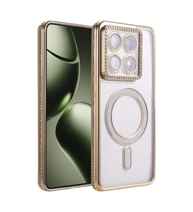 Xiaomi Mi 14t Pro Joke Simli Magneticsafe Kılıf - Gold