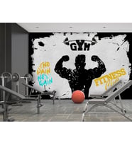 Spor Fitness Salonları için Özel Tasarım Duvar Kağıdı