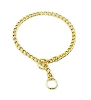 Doggie Eğitim Serisi Zincirli Köpek Boyun Tasması 3,5x65 cm - Gold