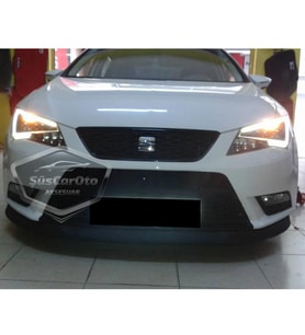 Seat Leon MK3 MK3.5 2012-2020 Uyumlu Astra H lip Esnek Ön Lip 2 Parça Tampon Altı Dil Karlık Ön Ek