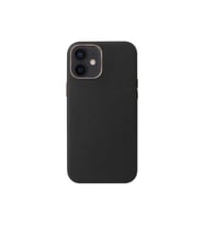Apple iPhone 12 Mini Uyumlu Kılıf Zore Leathersafe Wireless Kapak (Siyah)