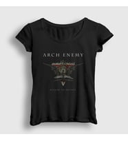 Presmono Kadın Siyah Believe Arch Enemy T-Shirt 11407tt