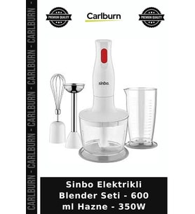 Özel Üretim Mutfak Pratik Doğrayıcı Çeyiz Sinbo Elektrikli Blender Seti - 600 ml Hazne - 350W