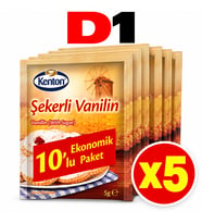 KENTON ŞEKERLİ VANİLİN 10 LU (5 Adet)