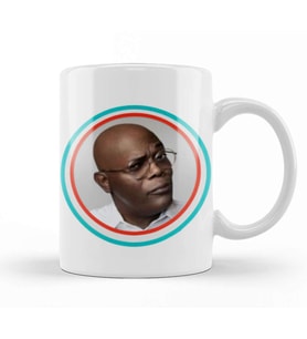 Samuel l Jackson Bob Ross Meme Kupa Bardak Porselen