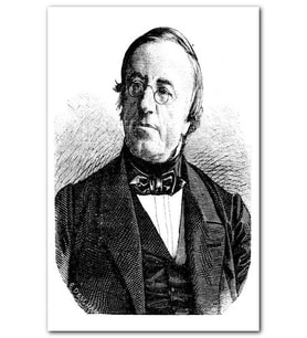 Cakatablo Bilim Adamı Auguste De La Rive Siyah Beyaz Portresi MDF Tablo