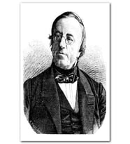 Cakatablo Bilim Adamı Auguste De La Rive Siyah Beyaz Portresi MDF Tablo