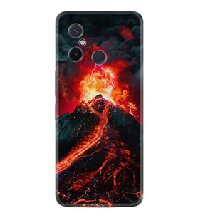 Xiaomi Redmi 12C Kılıf Silikon Desen Özel Seri Yanardağ 1611