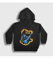 Presmono Unisex Çocuk Siyah Fire Gitarist Hediye Yngwie Malmsteen Kapüşonlu Sweatshirt 527118tt