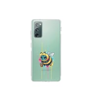 Samsung Galaxy S20 FE ile uyumlu Splash arı tasarımlı şeffaf silikon kılıf