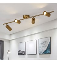 Rsylight Metal Modern 4 LÜ Eskitme Kaplama Led Spot Hareketli Avize Beyaz Ampullü