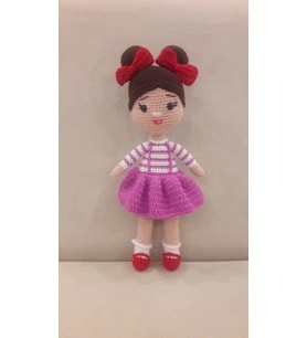 Şirin Kız Amigurumi Organik Oyuncak