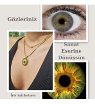 İris Aşk Kolyesi Kişiye Özel Tasarım 45cm Gold Renk Paslanmaz Çelik GoldSingle45