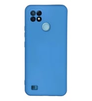 Newface Realme C21 Kılıf Nano içi Kadife Silikon - Mavi
