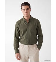LCWAIKIKI Classic Haki Regular Fit Erkek Gömlek