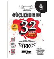 Ankara Yayınevi Ankara Yayıncılık 6. Sınıf Türkçe Güçlendiren 32 Haftalık Kazanım Denemeleri Ankara Yayıncılık (Çok Renkli)