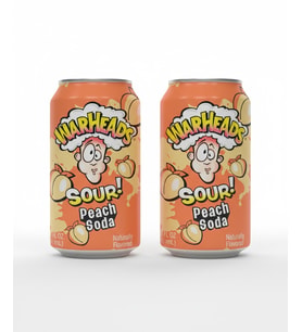 Warheads Sour Peach Soda - Ekşi Şeftali Aromalı Gazlı İçecek 330ml (2 ADET)
