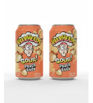 Warheads Sour Peach Soda - Ekşi Şeftali Aromalı Gazlı İçecek 330ml (2 ADET)