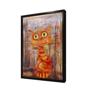 Sevimli Kedi Çerçeveli Mdf Tablo