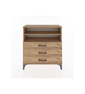 Arges Şifonyer 2 Raflı 3 Çekmeceli 88x30x96 Çam-Çam